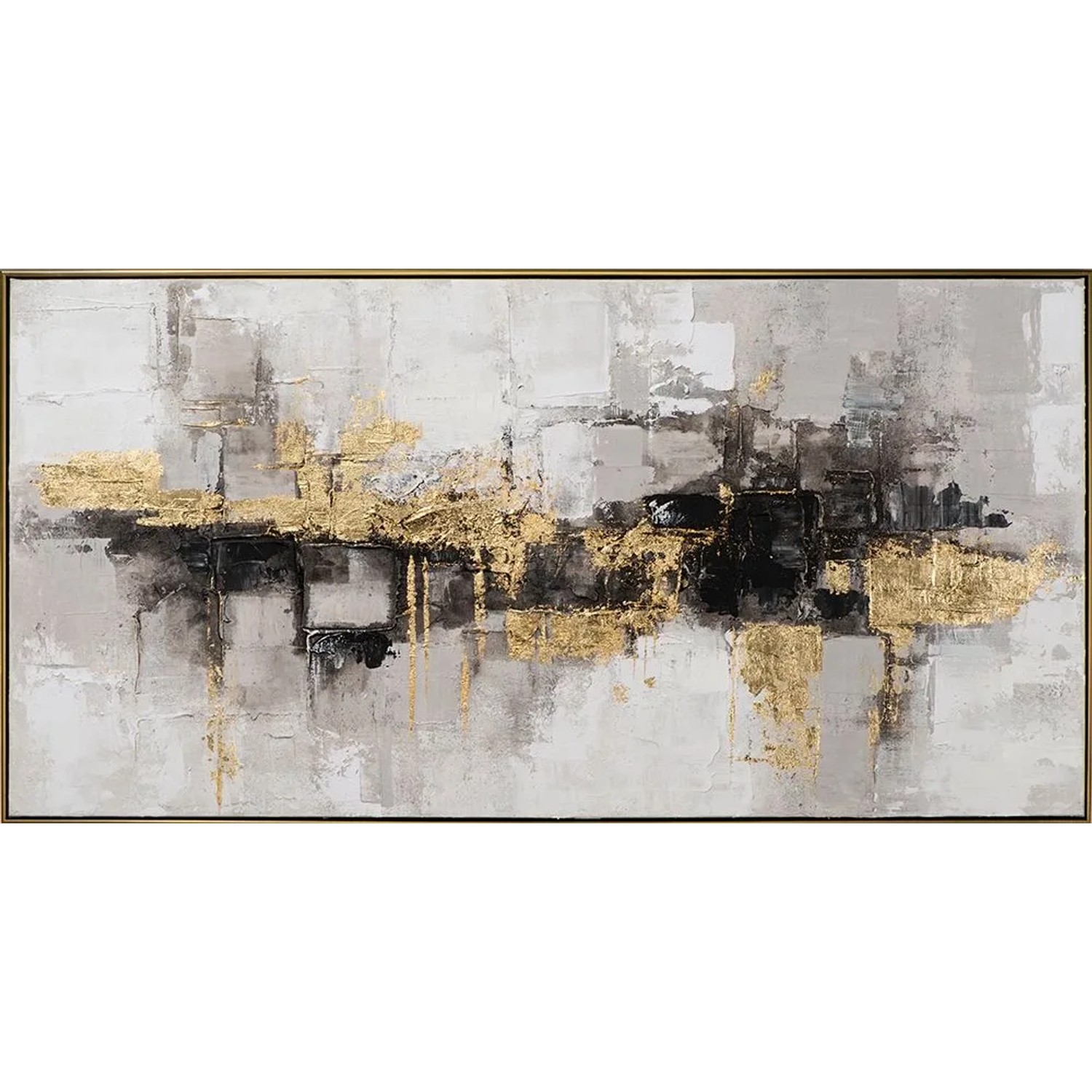 Art Universe Leinwandbild Goldstaub 72 x 142 cm