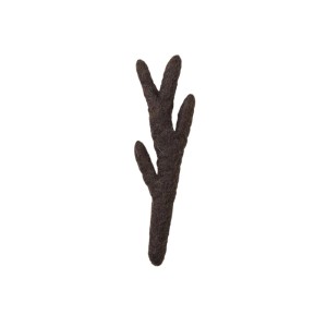 Braunes Hunter Katzenspielzeug Asti Stock, 14 cm, aus Wolle gefilzt.