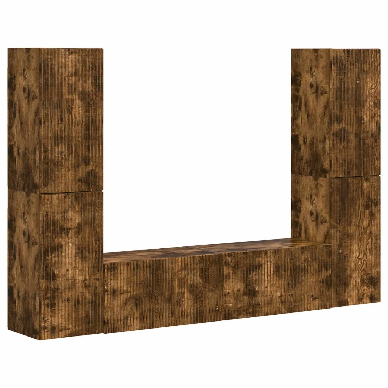 vidaXL TV-Schrankset 6 Stk Geräucherte Eiche Holzwerkstoff 3409110 günstig online kaufen