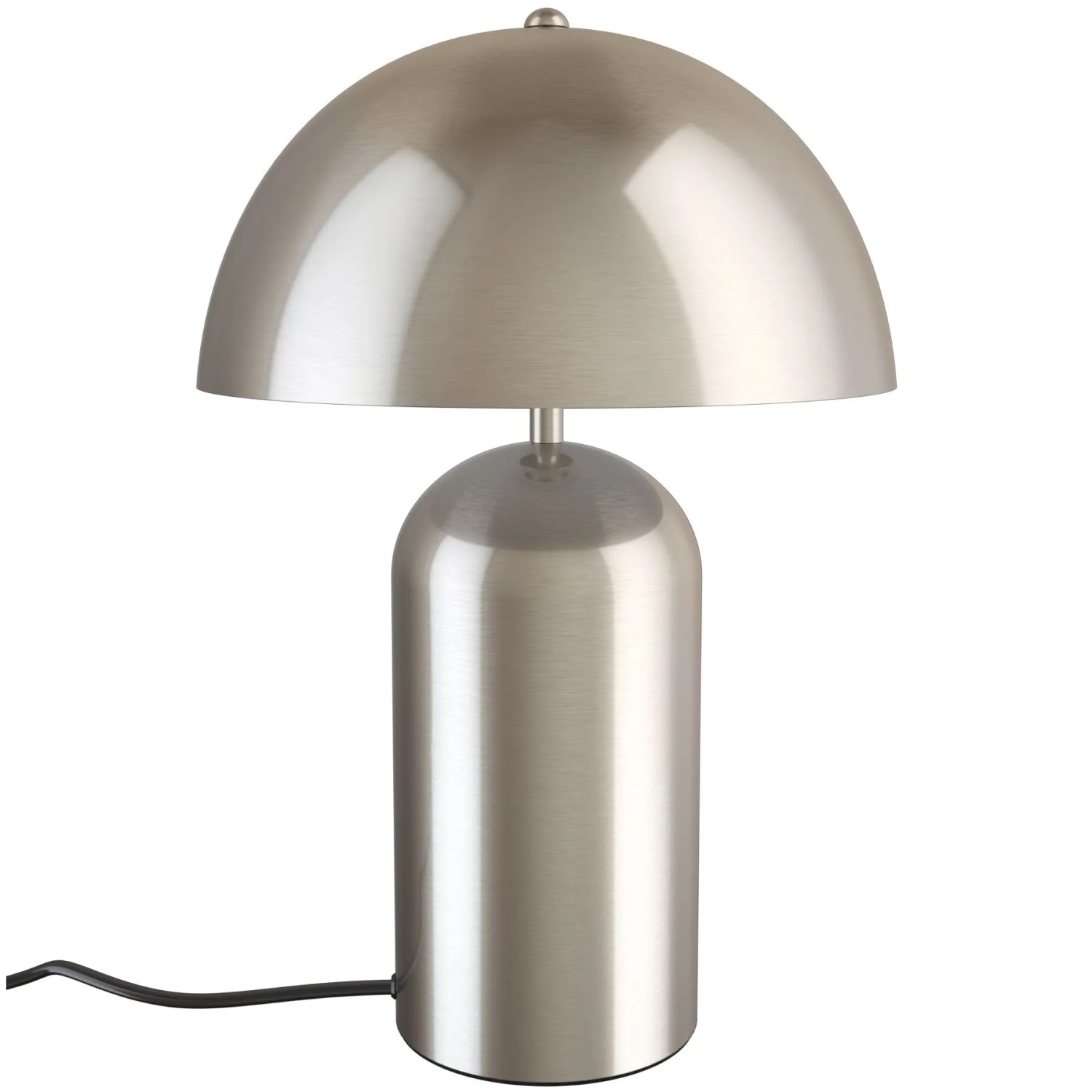 Tectake Retro Tischlampe Altea Pilzdesign Im 70Er Jahre Stil  Indirektes Licht Beschichteter Stahl  40 W  25 x 25 x 37 cm Nickel Matt