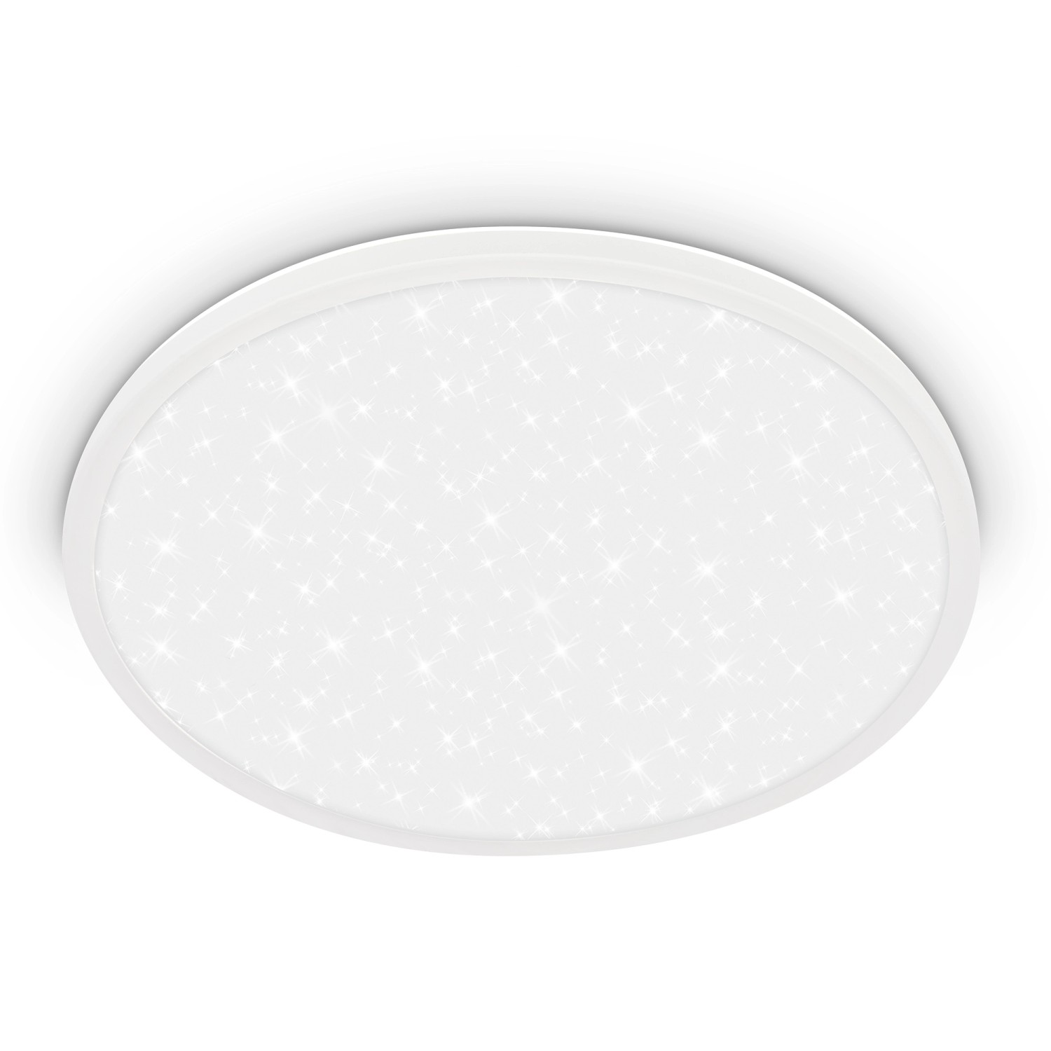 Brilo LED-Panel Slim Sternenhimmel Neutralweiß Weiß 3,3 cm x Ø 37,5 cm