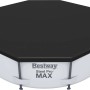 Bestway Pool Abdeckplane, schwarz, für Pools mit Ø 305 cm. Runde PVC-Plane zum Schutz vor Schmutz.