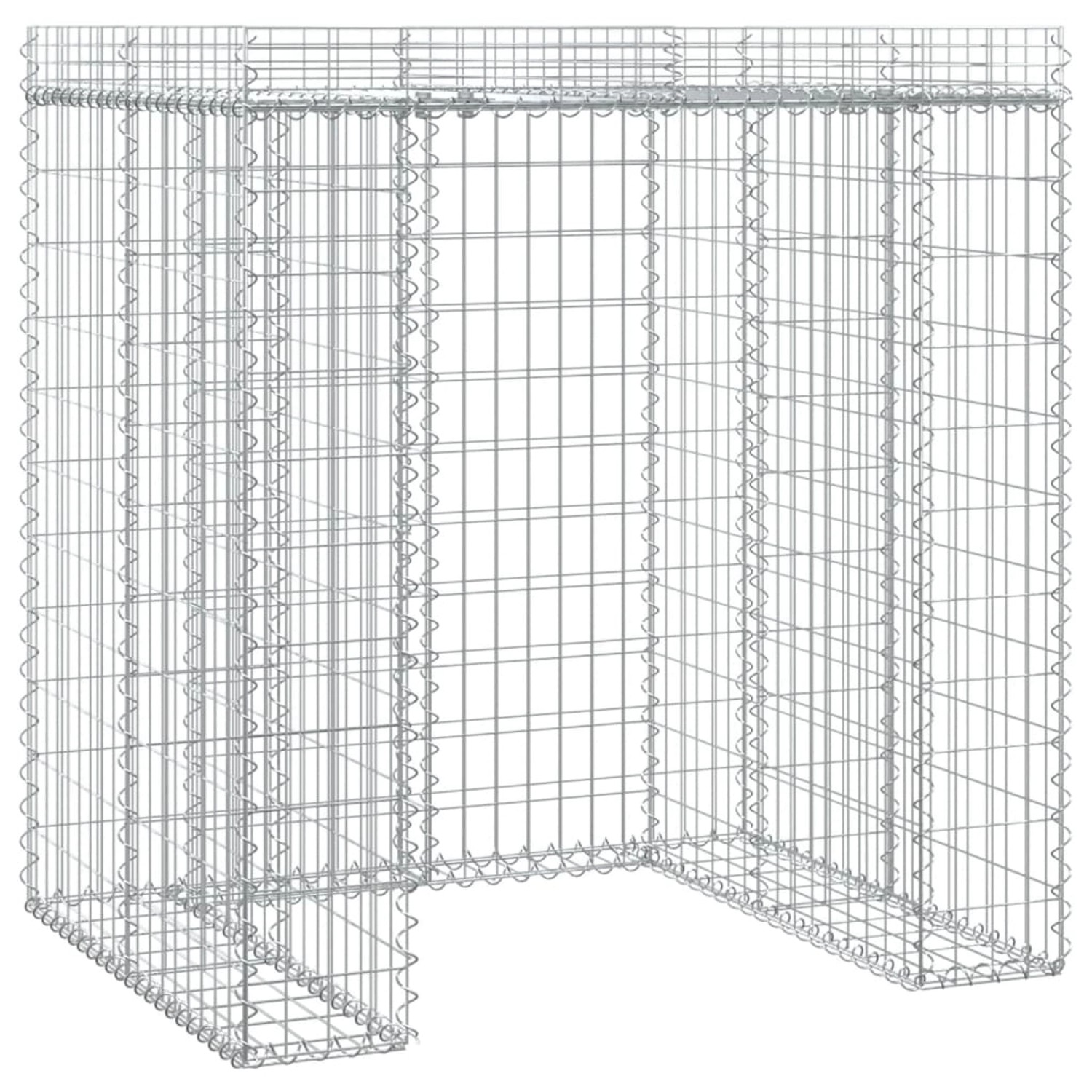 VidaXL Gabionen-Mülltonnenbox 110x91x120 cm Verzinktes Eisen