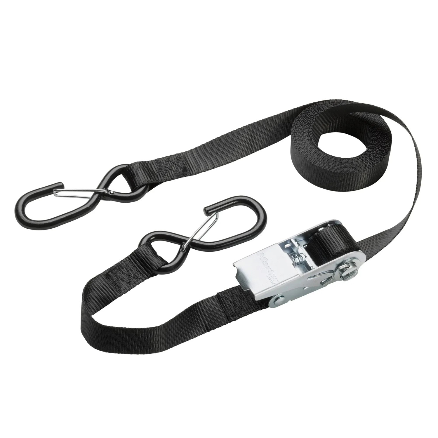 Master Lock Spanngurt 3109EURDAT mit Ratsche und S-Haken Schwarz 5 m
