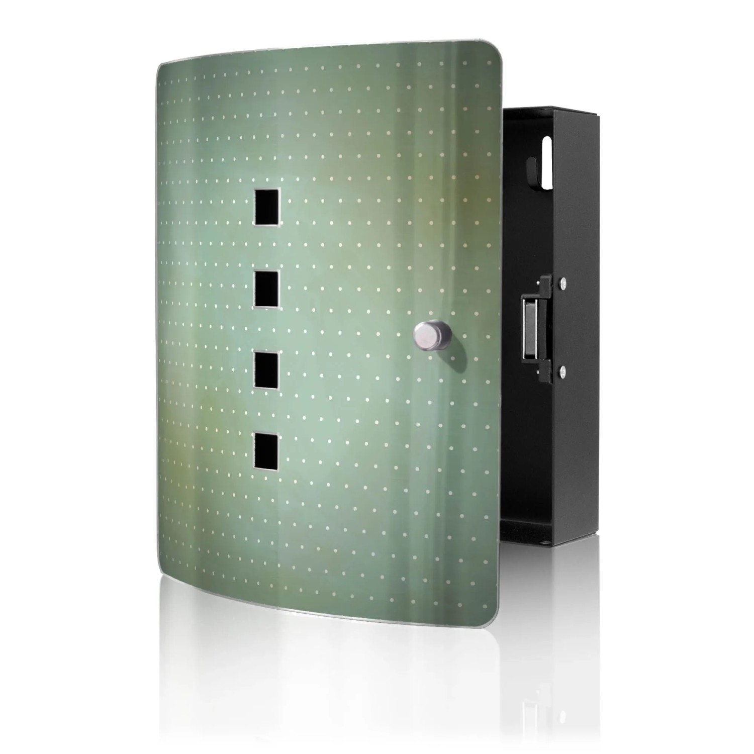 Banjado Design Schlüsselkasten Aus Edelstahl Für 10 Schlüssel 24x21,5x7cm Mit Magnetverschluss Motiv Punkte im Focus
