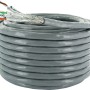 Graues Schwaiger CAT 6a Netzwerkkabel S/FTP, 10 m, aufgerollt. Ideal für schnelle Datenübertragung.