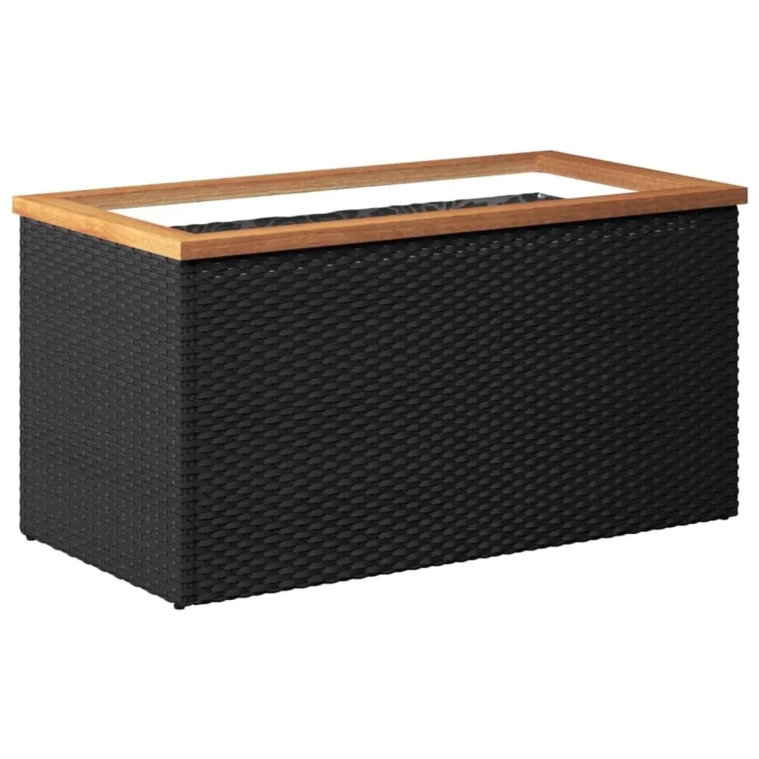 vidaXL Pflanzkübel Schwarz 80x40x40 cm Poly Rattan 319416