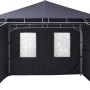 tepro Seitenteil-Set Lehua/Waya, dunkelblau, 2-teilig: 1 geschlossen, 1 mit 2 Fenstern für Pavillon.