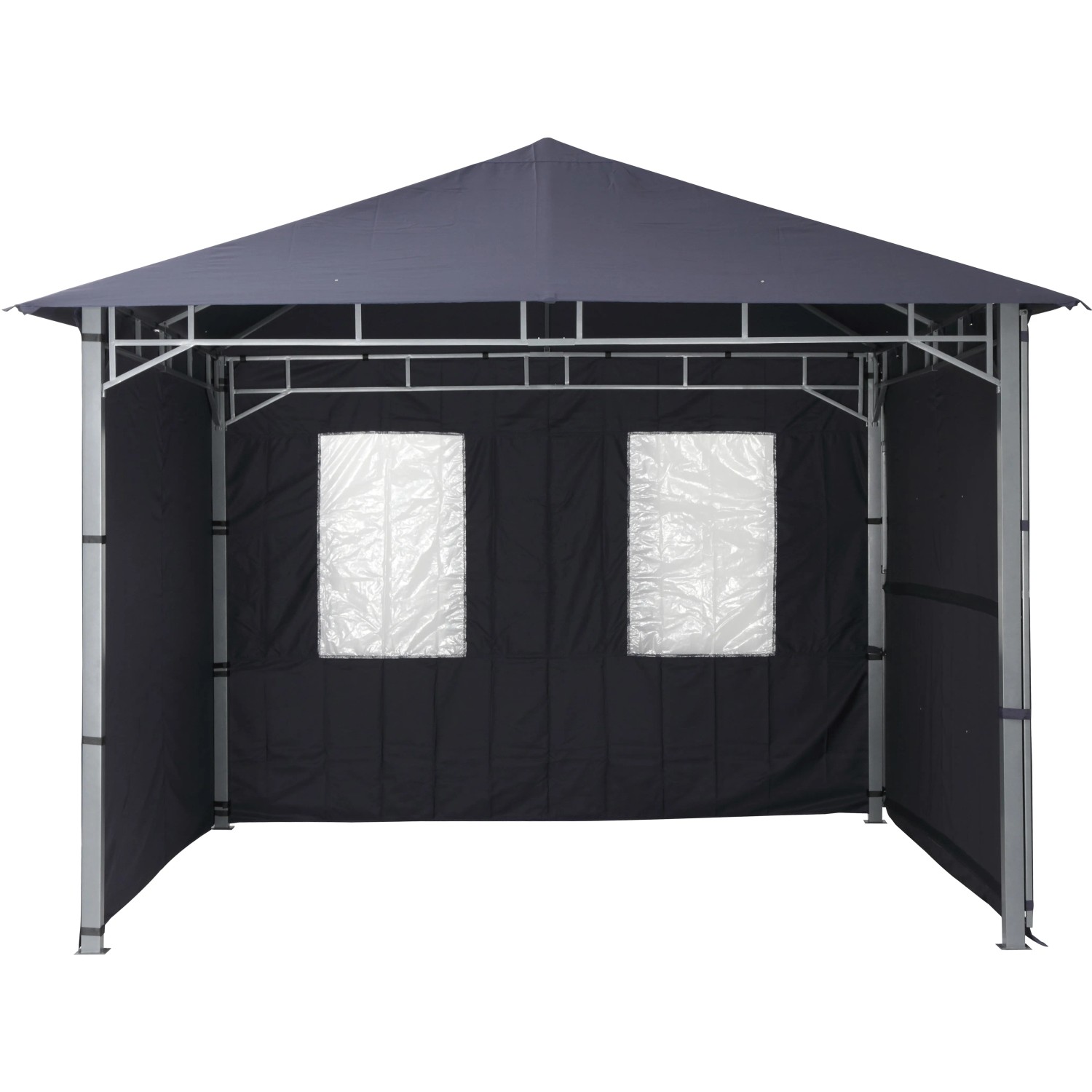 tepro Seitenteil-Set Lehua/Waya, dunkelblau, 2-teilig: 1 geschlossen, 1 mit 2 Fenstern für Pavillon.