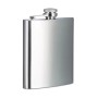 Relaxdays Flachmann Edelstahl Silber Spülmaschinengeeignet 200 ml 12 x 9 x 2 cm