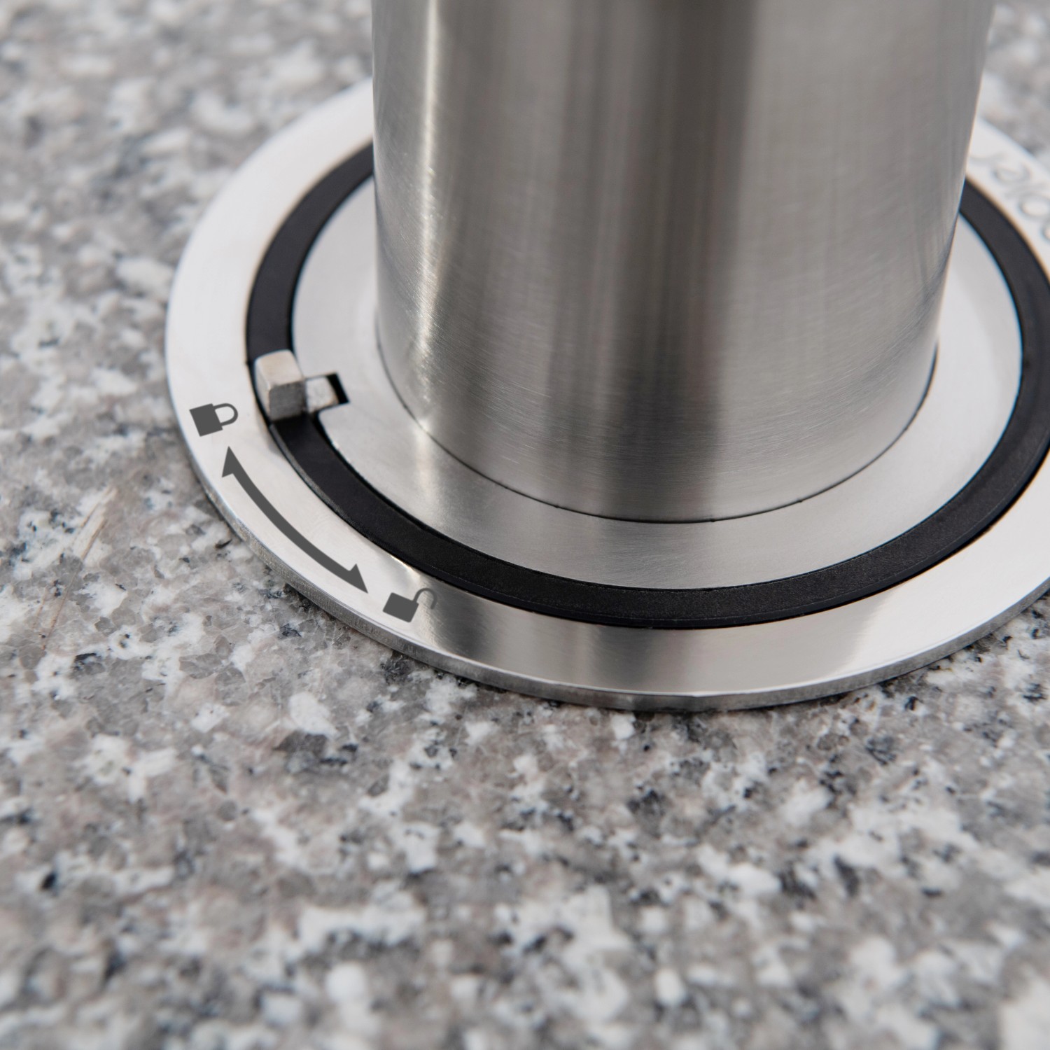 Detailaufnahme: Doppler Expert Click-It Granitsockel 50 kg mit Click-It System.