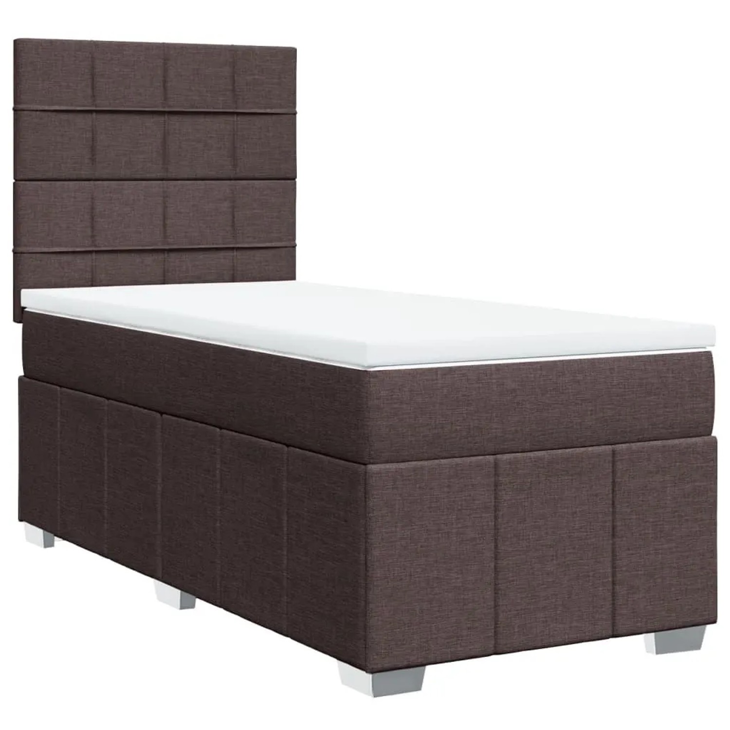 vidaXL Boxspringbett mit Matratze Dunkelbraun 80x200 cm Stoff 3293798 günstig online kaufen