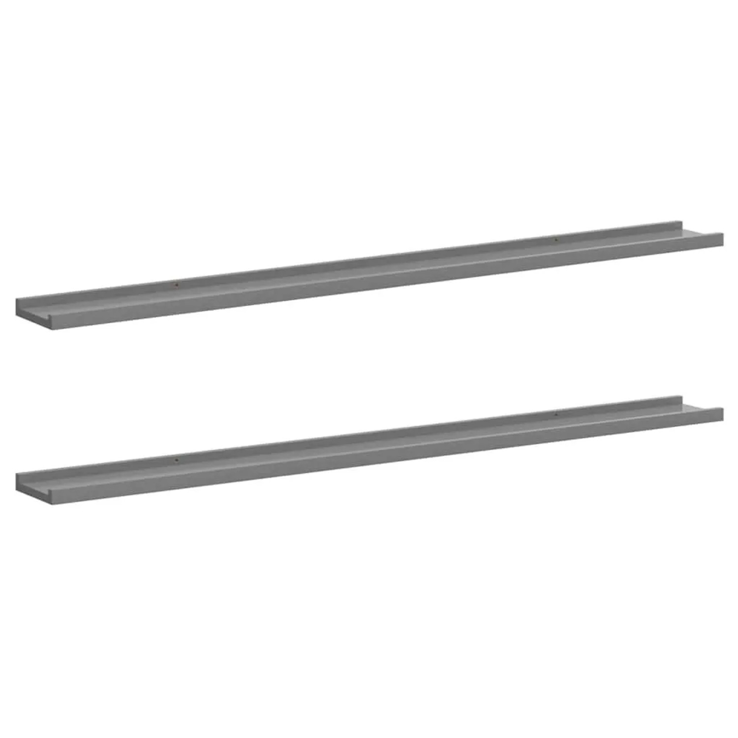 vidaXL Wandregale 2 Stk Grau 115x9x3 cm 326673