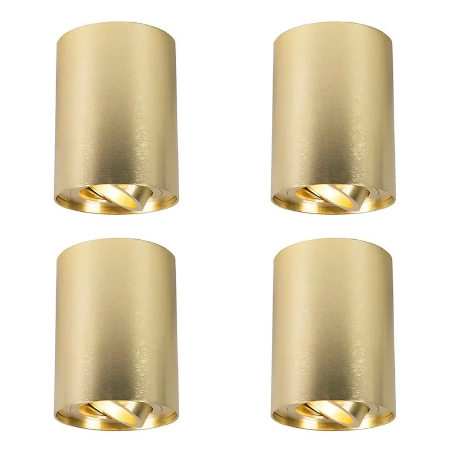 QAZQA 4er Set Spots Gold Messing Verstellbar Rondoo up