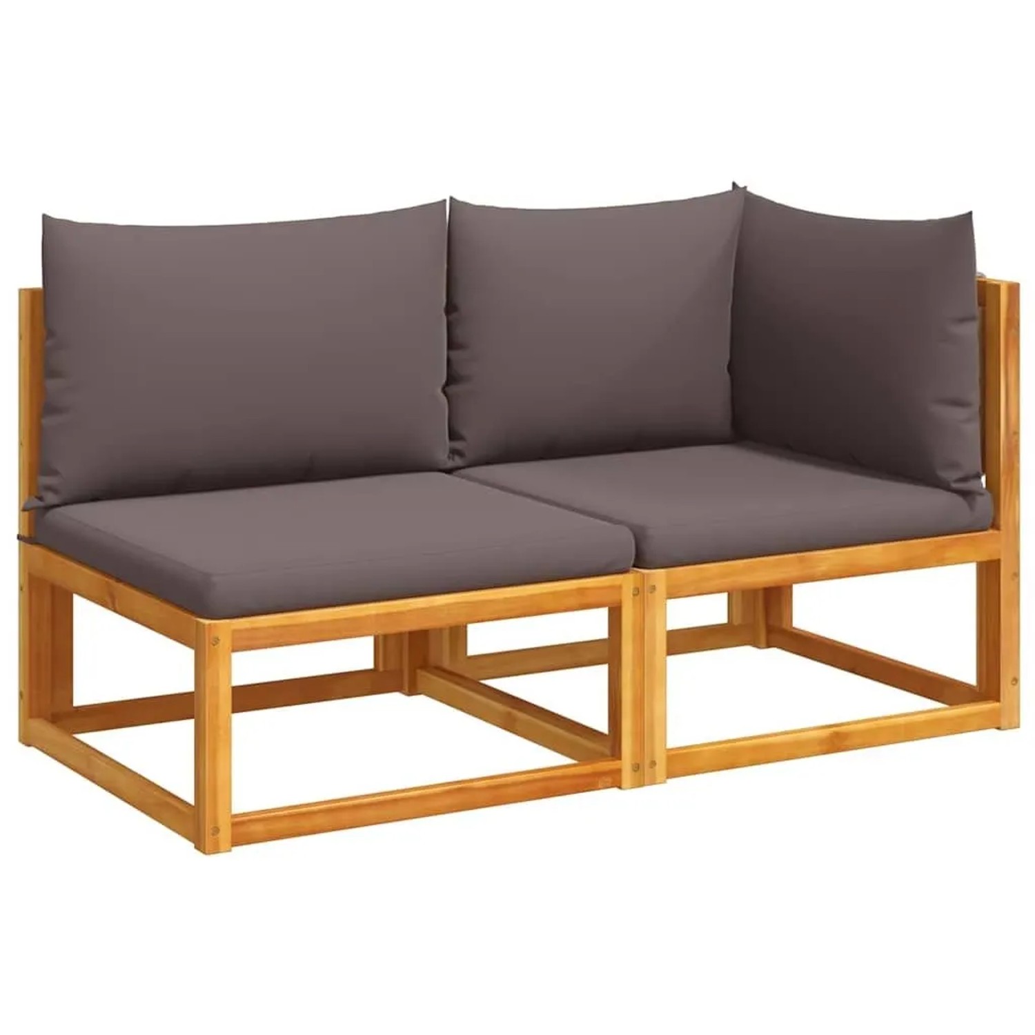 vidaXL Gartensofa mit Kissen 2-Sitzer Holz Akazie & Seil 4008163 günstig online kaufen