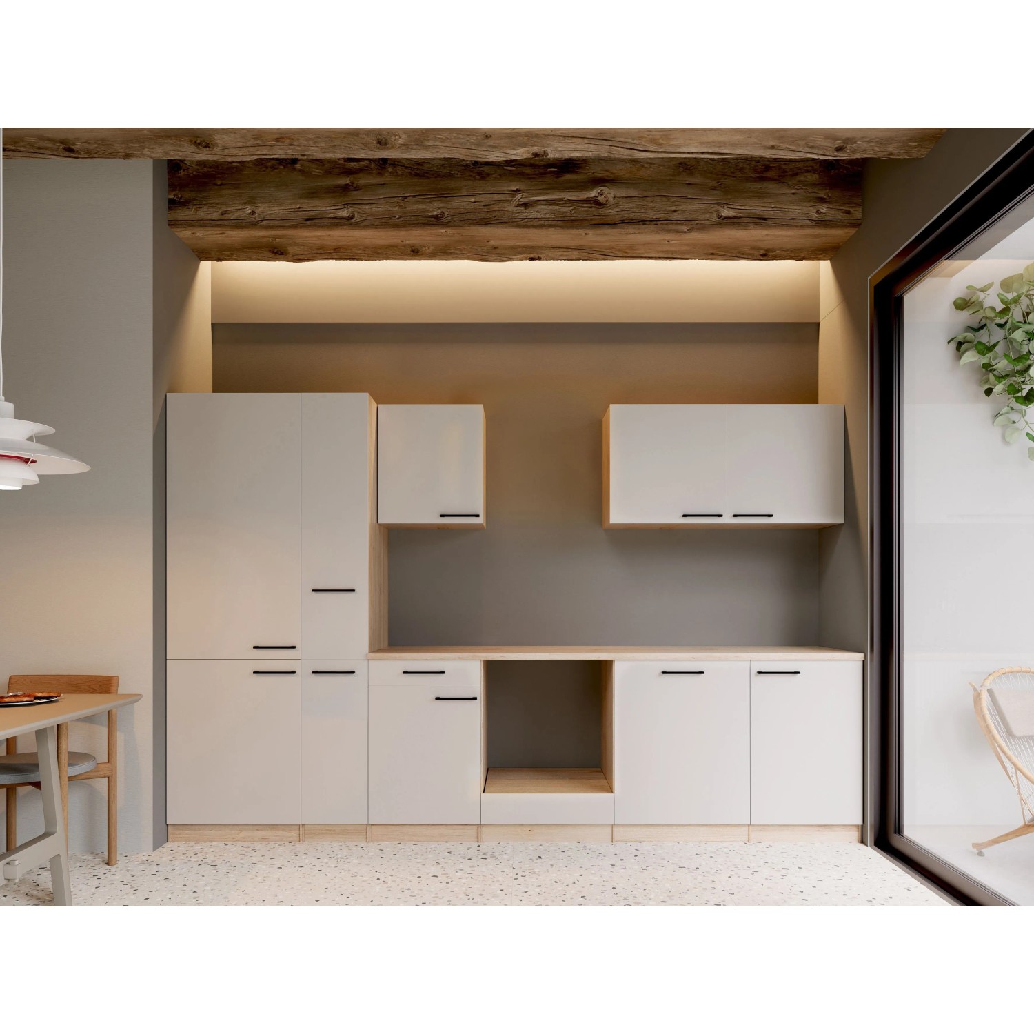 Respekta Merle Leerblock 310 cm Kaschmir