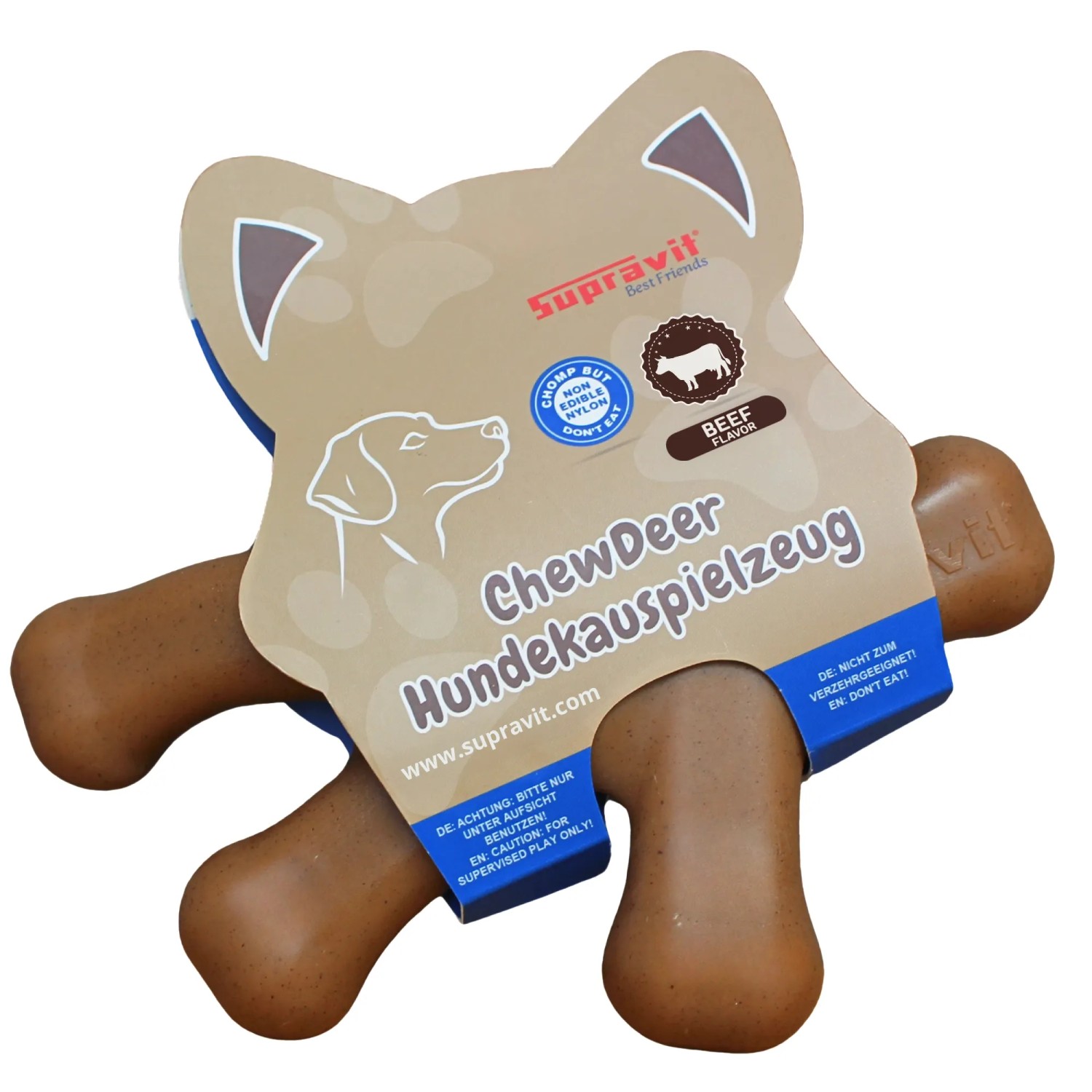 Supravit ChewDeer Beef Geschmack Kauspielzeug für Hunde