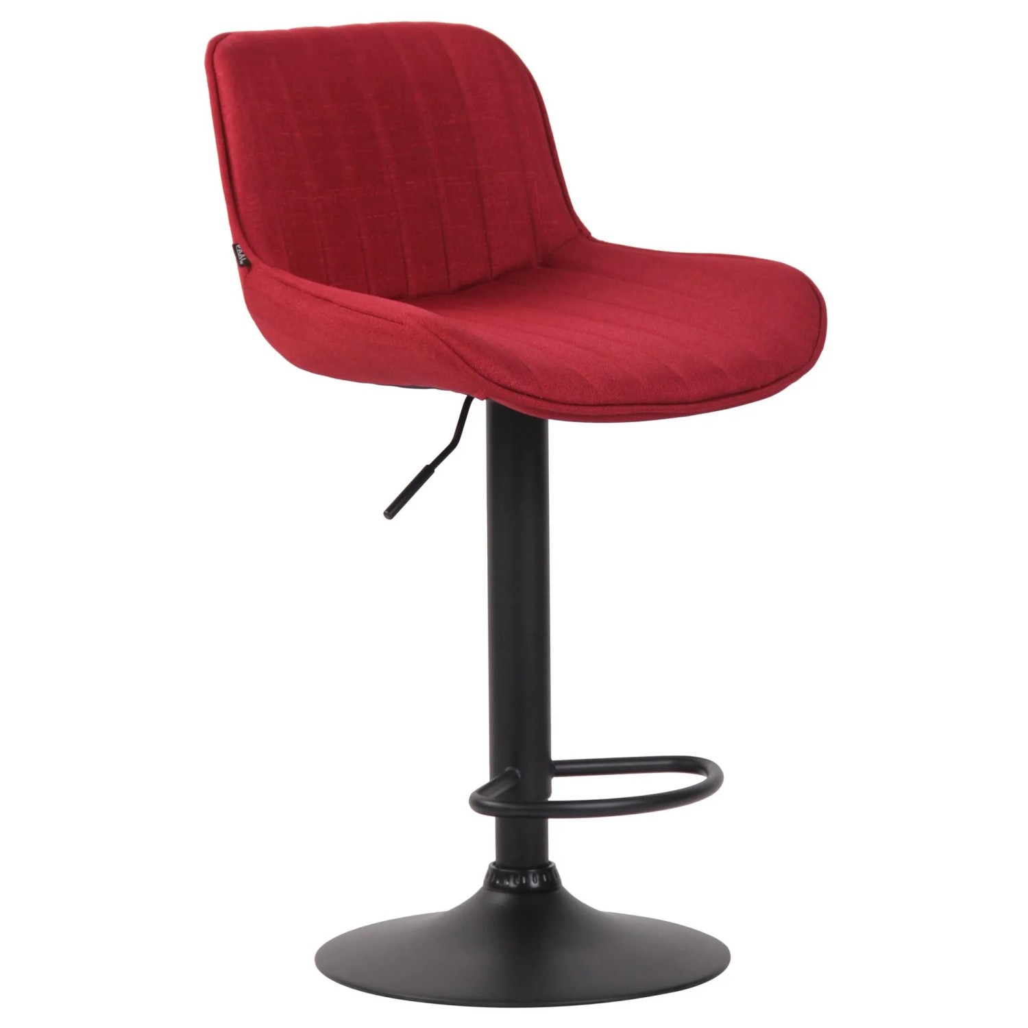 CLP Barhocker Lentini Stoff Rot/Schwarz