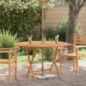vidaXL Gartentisch Klappbar Ø 110x75 cm Massivholz Teak 362618