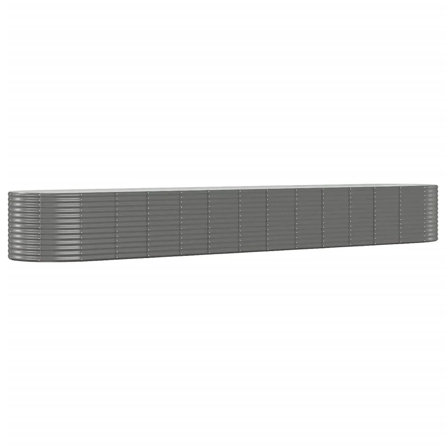vidaXL Hochbeet Grau 554x100x68 cm Pulverbeschichteter Stahl 319084