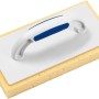 LUX Fliesenwaschbrett Comfort, 140x280mm, Kunststoff, mit gelbem Schwamm und weißem Griff.