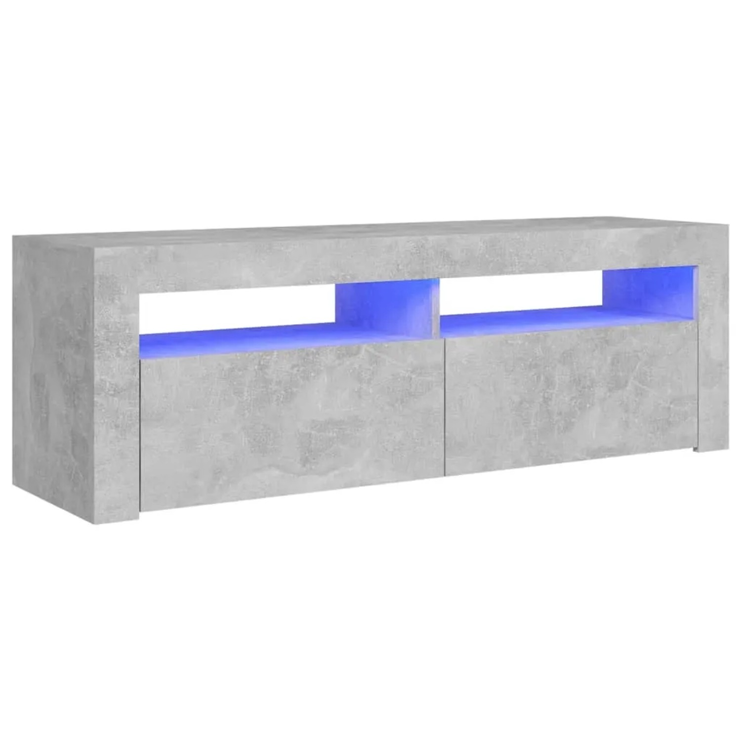 vidaXL TV-Schrank mit LED-Beleuchtung Betongrau 120x35x40 cm  Modell 1