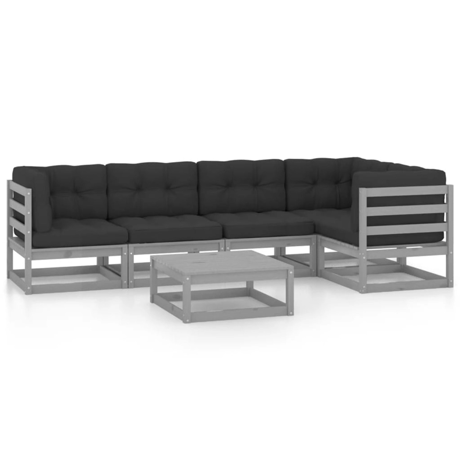 6-tlg. Garten-lounge-set Mit Kissen Kiefer Massivholz günstig online kaufen