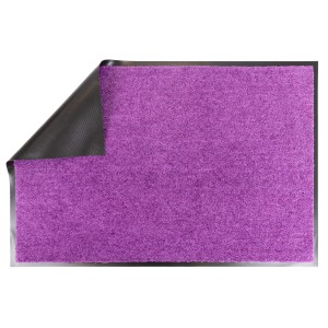 Primaflor Schmutzfangmatte Clean in Lila, 90x150cm. Fußmatte mit rutschfestem Vinylrücken und umlaufendem Gummirand.
