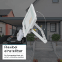 Weißer LUXULA LED Strahler mit Bewegungsmelder, flexibel einstellbar, für den Außenbereich.