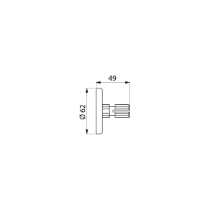 Delabie Befestigungsrosetten für Vorhangstange Ø20 mm, 2 Stück