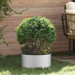 vidaXL Pflanzenring Silber 40 x 40 x 20 cm Verzinkter Stahl 873616