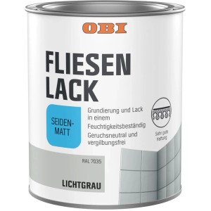 OBI Fliesenlack Lichtgrau Seidenmatt 750 ml