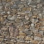 Komar Fototapete Stone Wall: Fototapete mit Steinwand-Optik in Grau- und Beigetönen.
