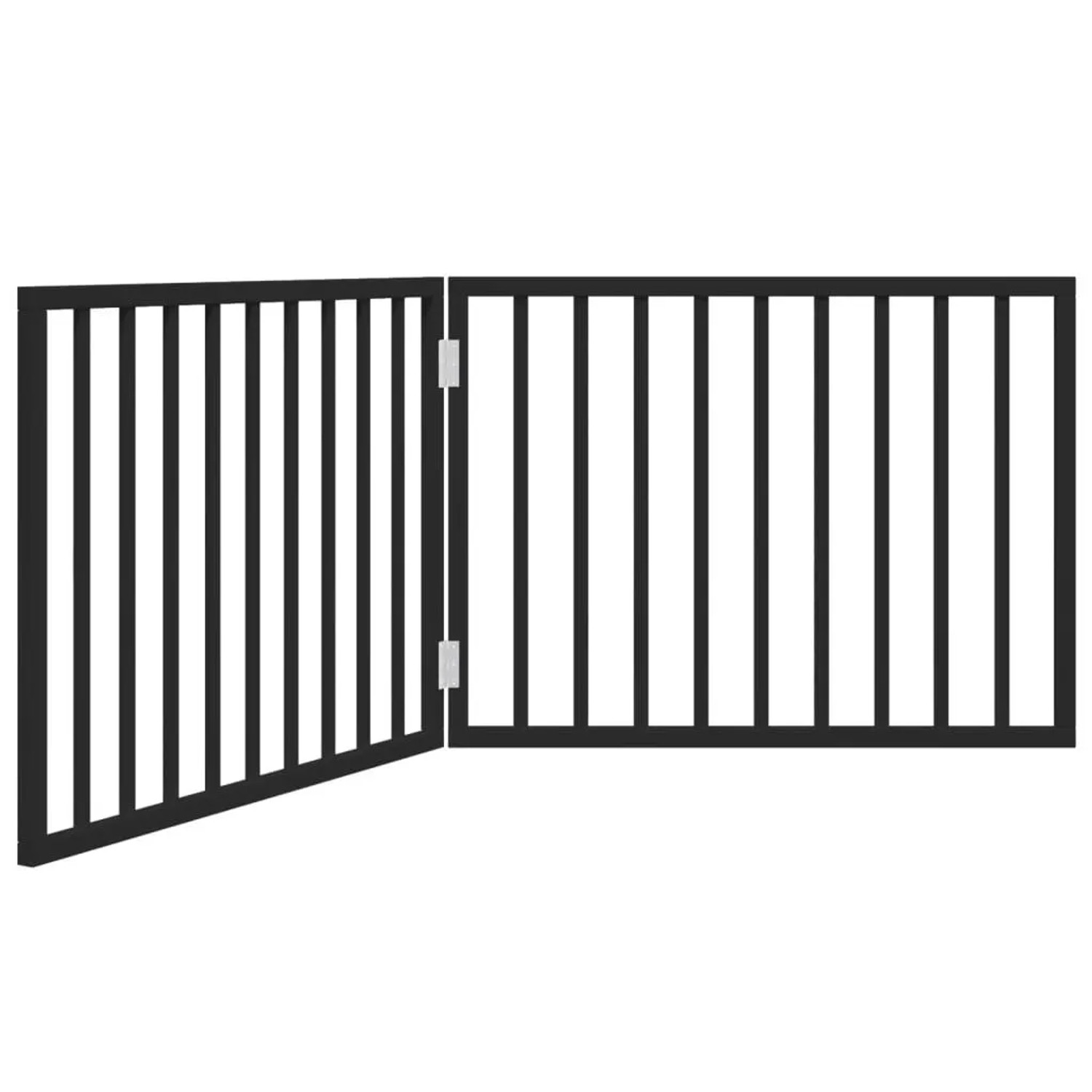 vidaXL Hundegitter Faltbar 2 Paneele Schwarz 160 cm Pappelholz 352192