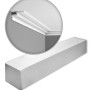 ORAC DECOR C390 MODERN Eckleisten Set, 10 Zierleisten, 20 m, Weiß. Detailaufnahme der Deckenleiste.
