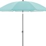 Derby Marktschirm COMO, Ø 165 cm, hellblau, mit Knickfunktion. Sonnenschirm für Balkon und Garten.