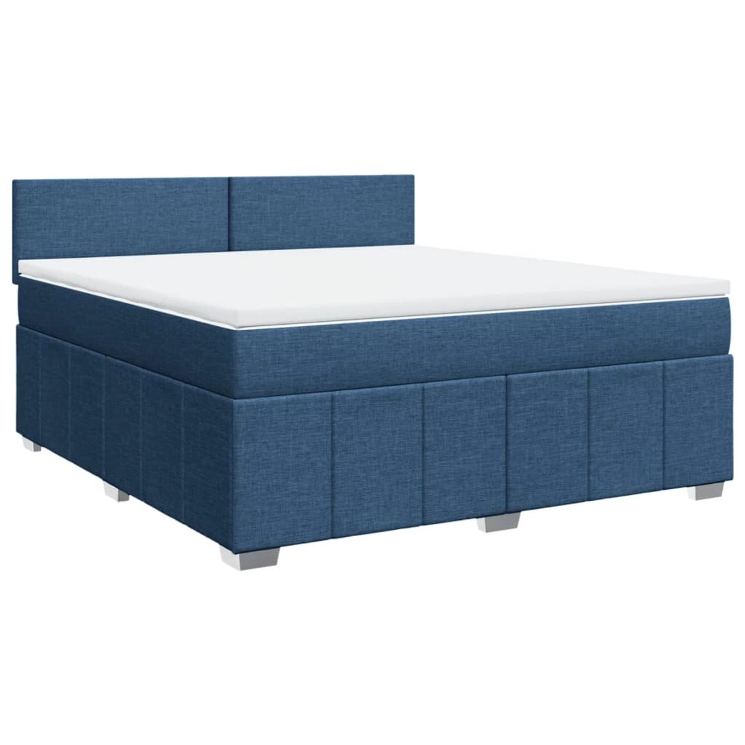 vidaXL Boxspringbett mit Matratze Blau 180x200 cm Stoff 3287146 günstig online kaufen