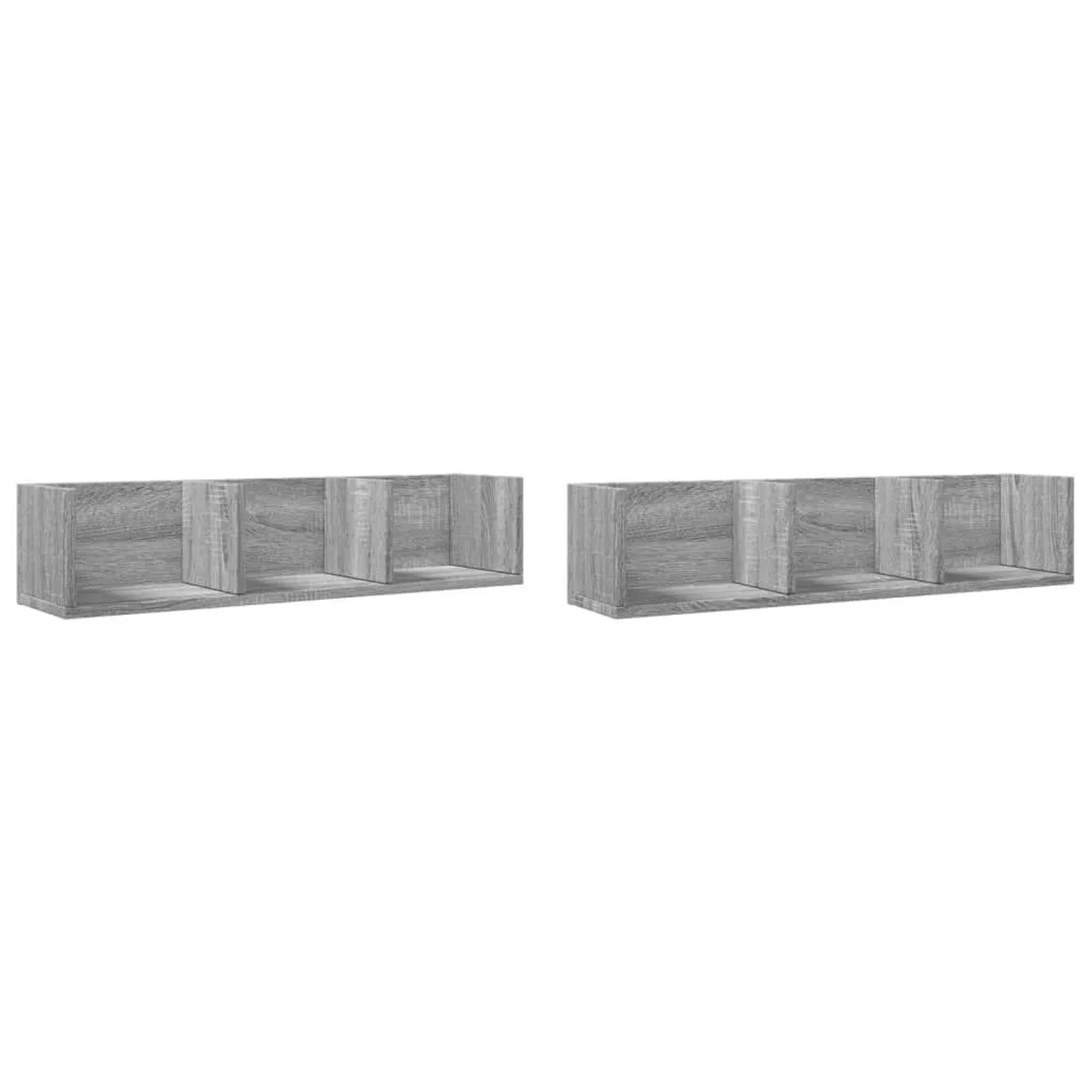 vidaXL Wandschränke 2 Stk Sonoma-Eiche 75x18x16,5 cm Holzwerkstoff 840440