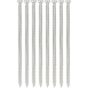 Acht JM Meeth Fensterrahmenschrauben mit Flachkopf, 15,2 cm lang, für Fenster-Zubehör.