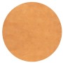 Runder, einfarbiger, orangefarbener Floornovo Hochflor Teppich, Durchmesser 120 cm.