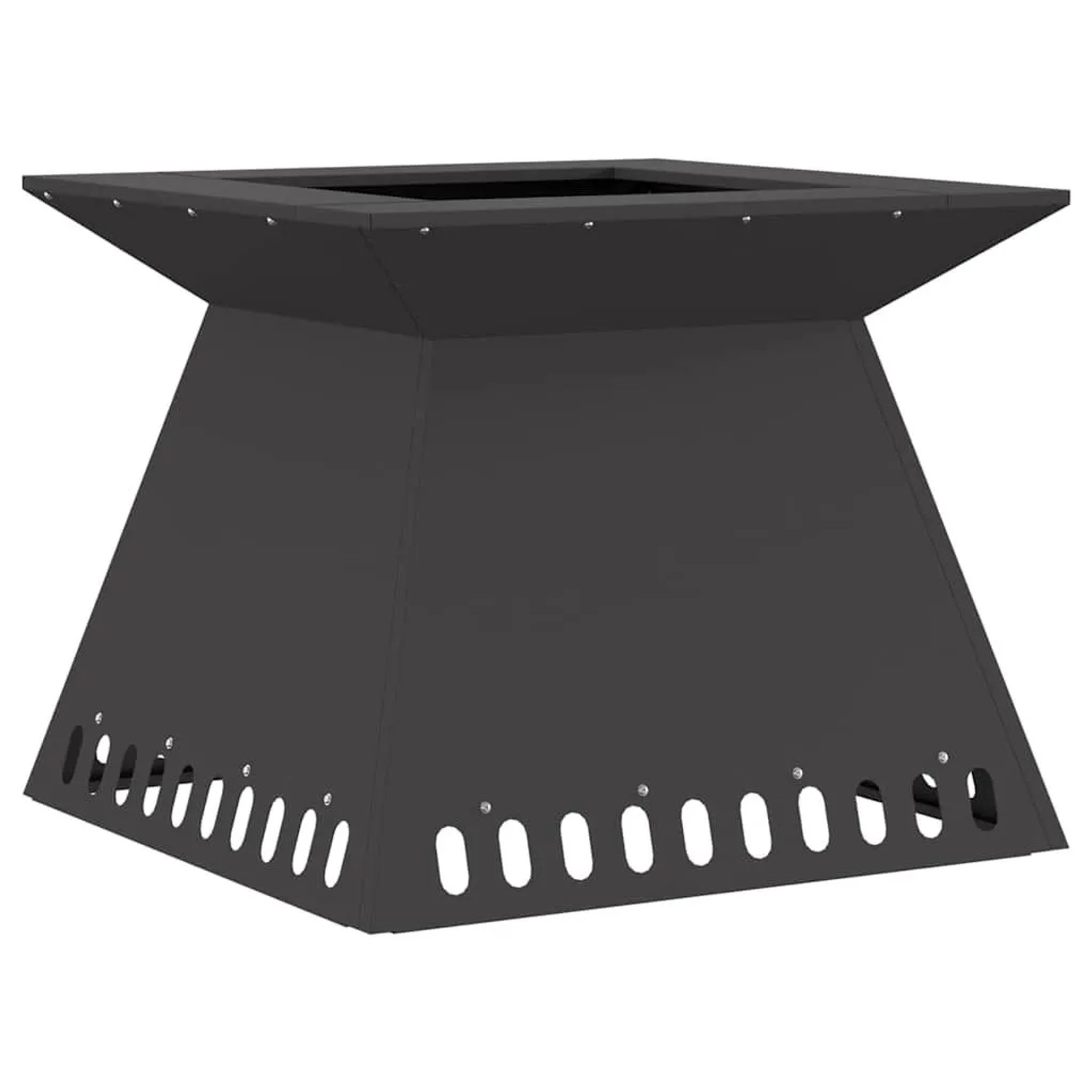 vidaXL Feuerstelle Schwarz 60 x 60 x 50 cm Stahl 858924