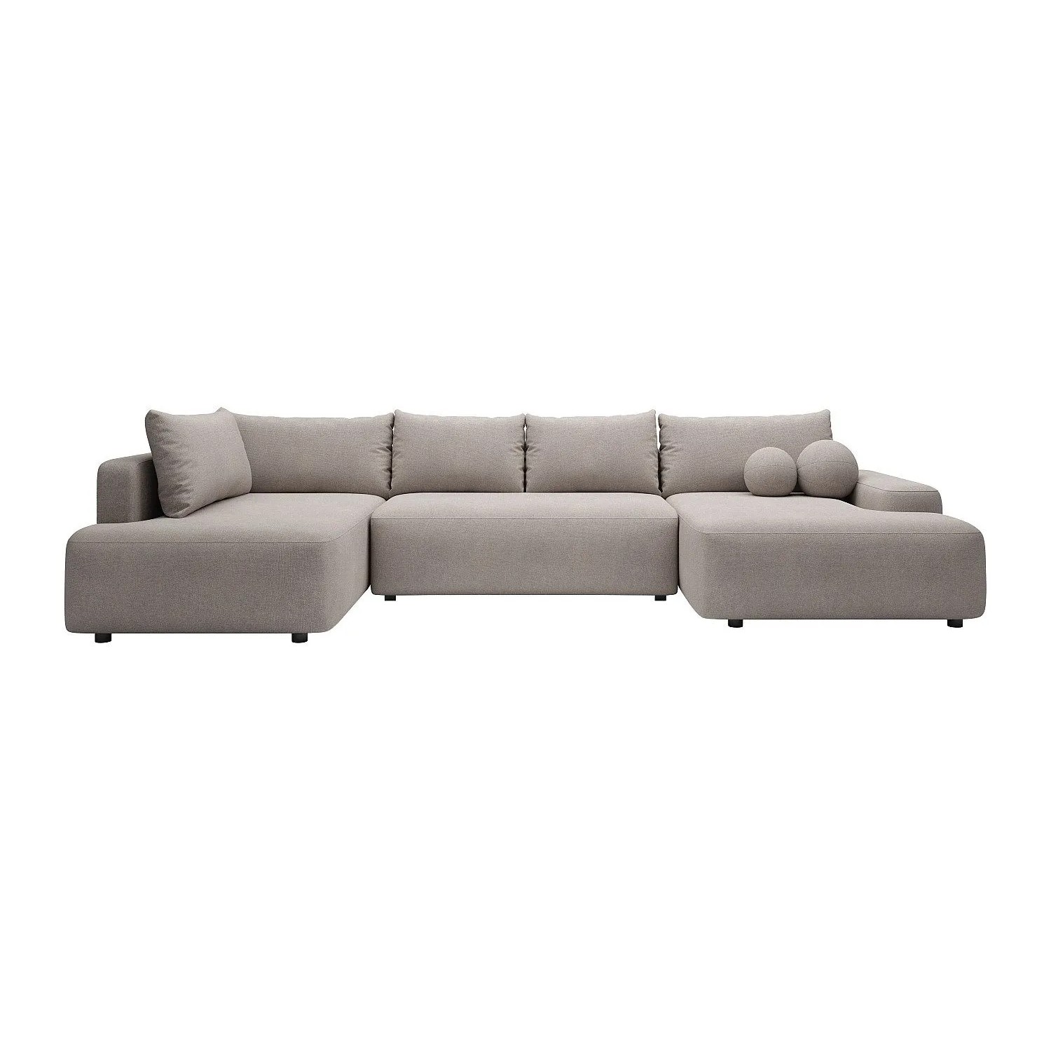 Vente-unique Schlafsofa Daviso Taupe 360 cm