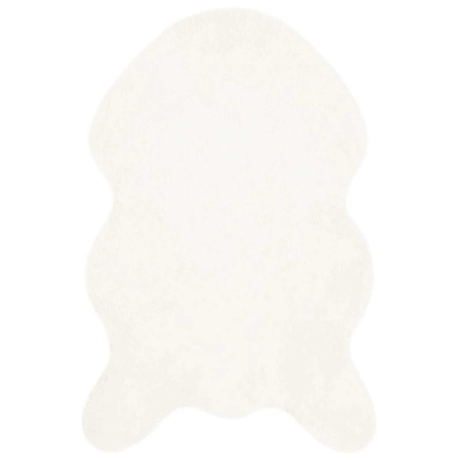 vidaXL Rutschfester Kunstfellteppich Olite Creme 60 x 90 cm Polyester 42021673