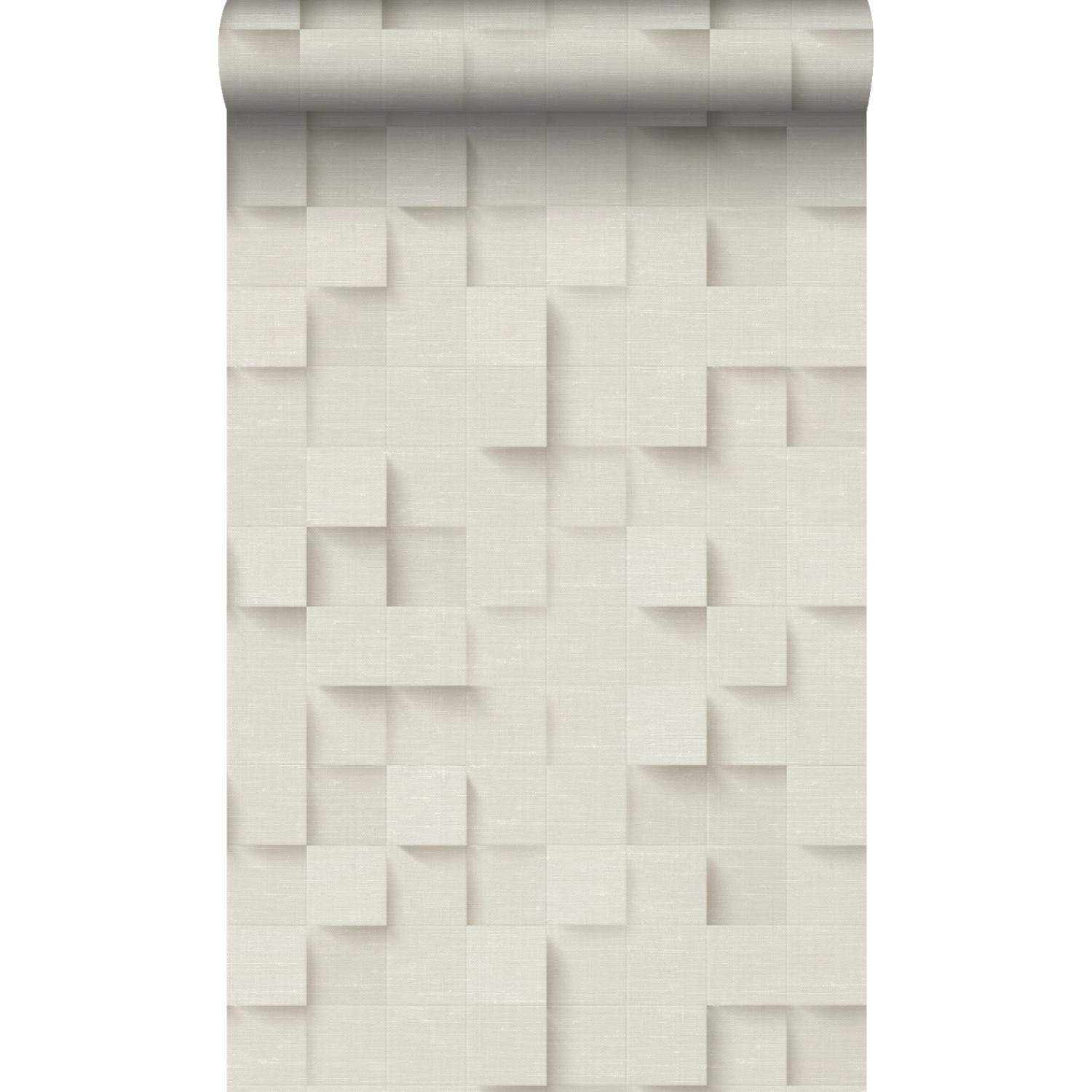Origin Wallcoverings Tapete 3D-Würfel Hellbeige 50 x 900 cm günstig online kaufen