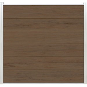 Elephant Cora Line Zaunbretter, Teak, 3er Set, WPC Sichtschutzzaun