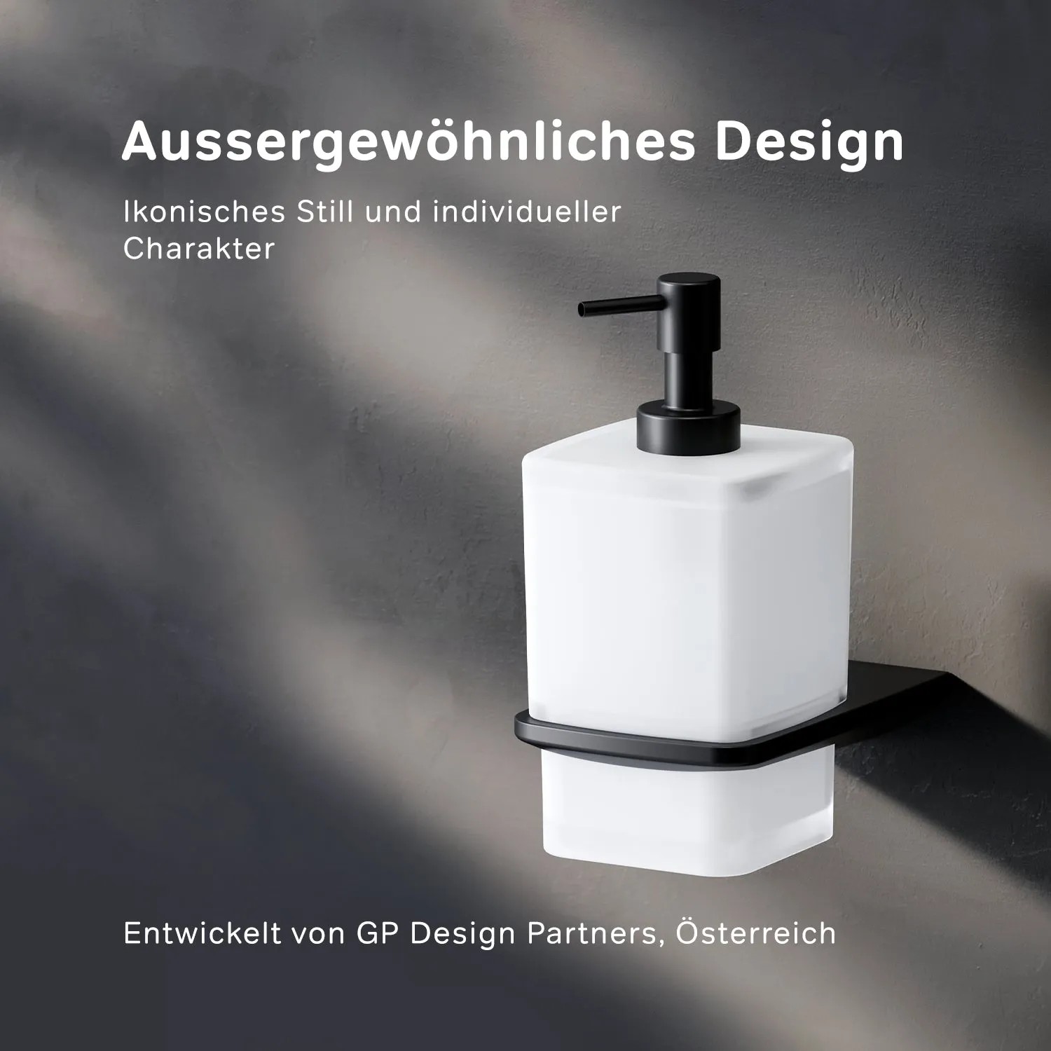 AM.PM Seifenspender Inspire V2.0, Glas, Schwarz, Wandmontage.