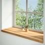 vidaXL Fensterbänke 2 Stk Hellbraun 100x40x2 cm Massivholz Eiche 4009160_2