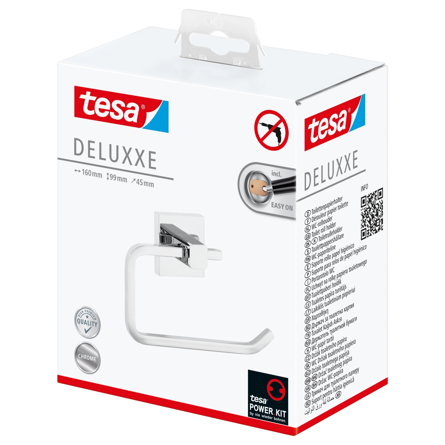 Tesa Toilettenpapierhalter Deluxxe Chrom