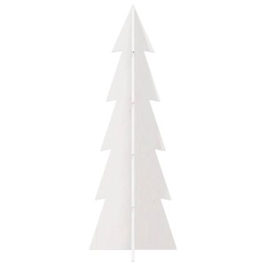 vidaXL Weihnachtsbaum zum Schmücken Weiß 112 cm Massivholz Kiefer 858172