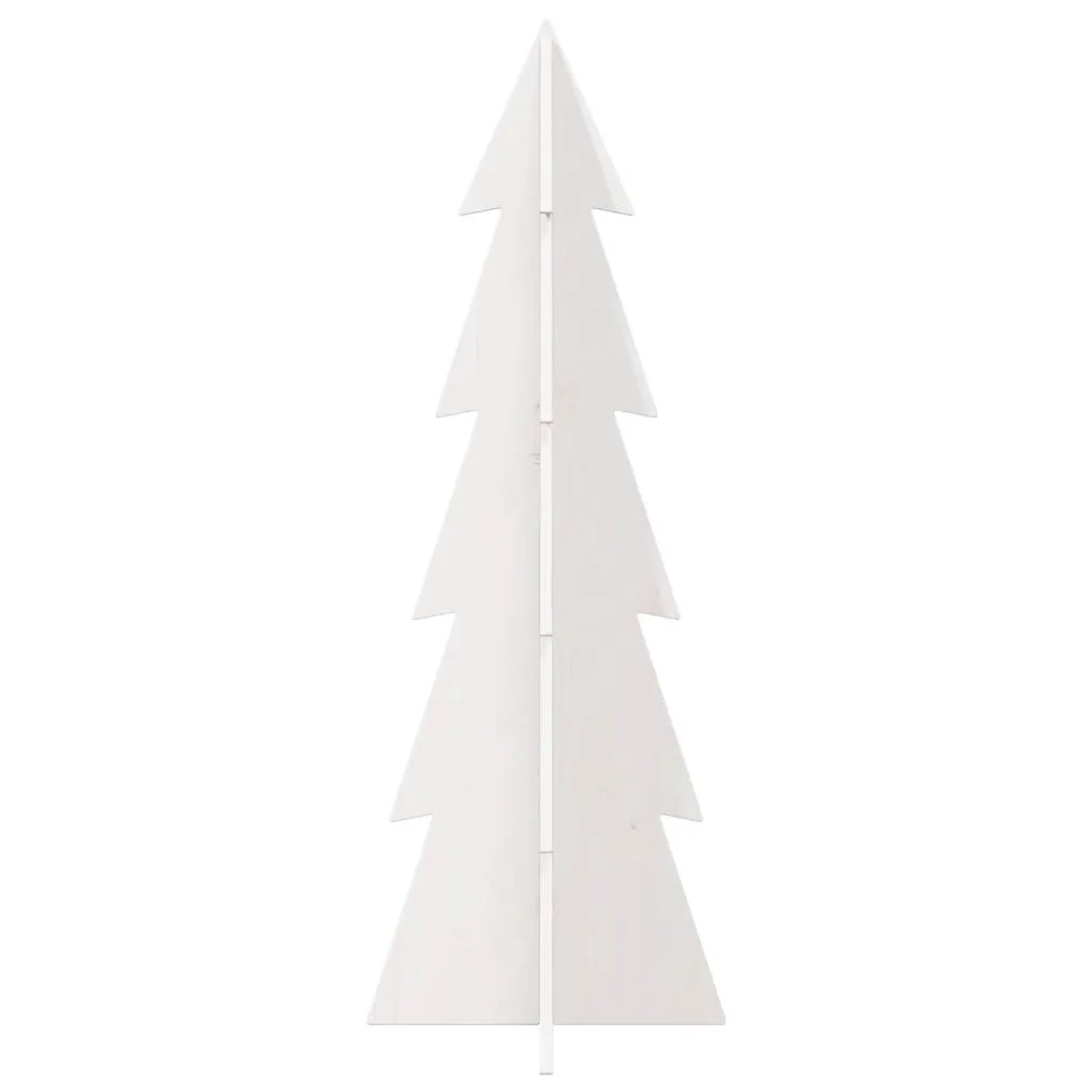 vidaXL Weihnachtsbaum zum Schmücken Weiß 112 cm Massivholz Kiefer 858172